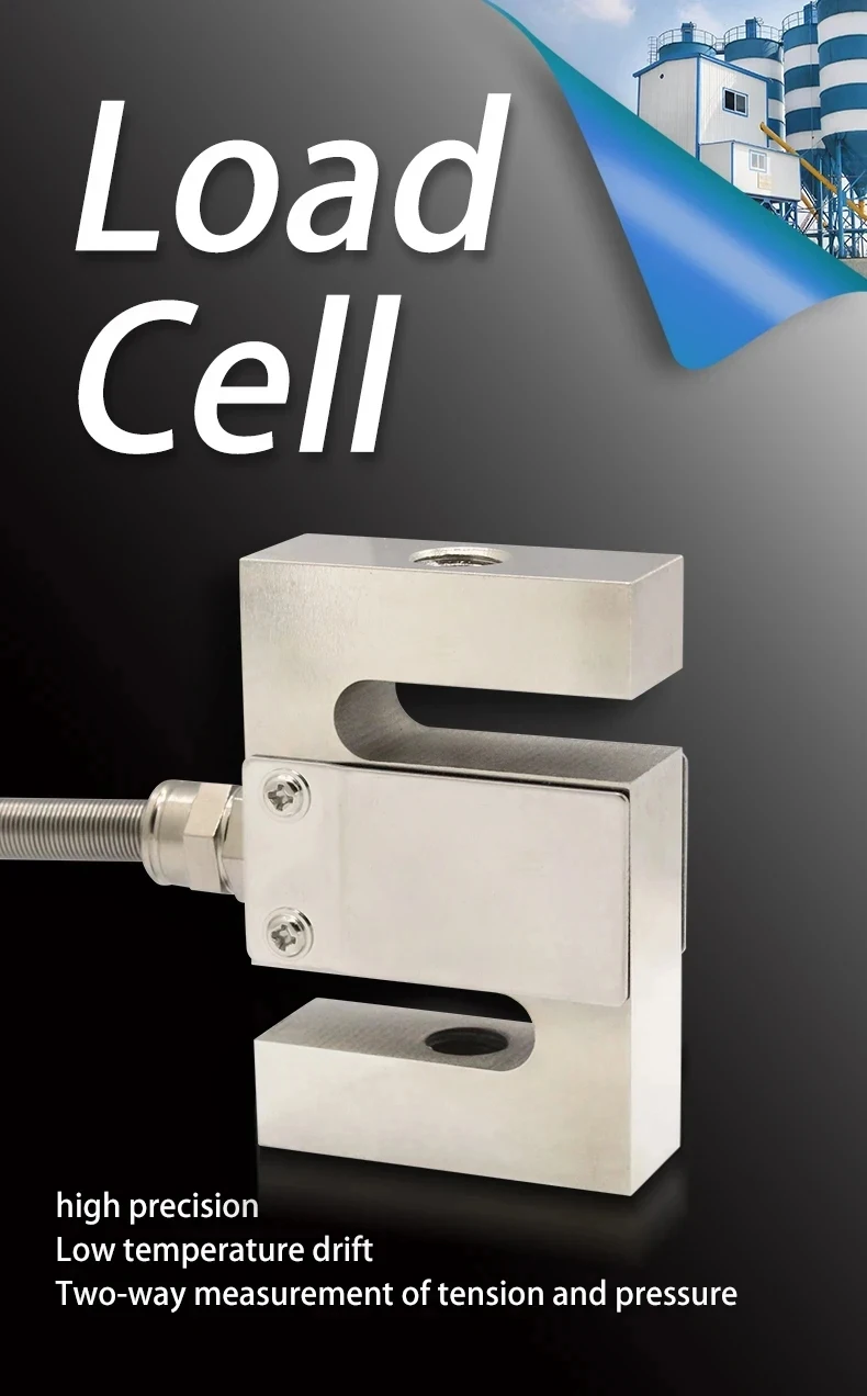 Alloy Steel S Type Load Cell, High Precision Tension Compression Weight Sensor, Pressure Force Transducer 200kg-10T