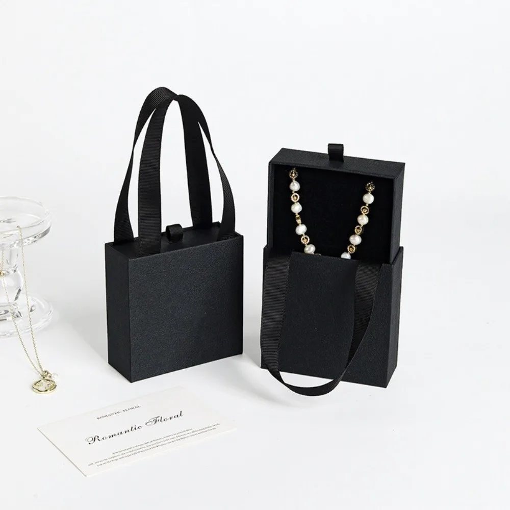 Paper Material Jewelry Packaging Box Drawer Style Portable Design Jewelry Storage Organizer Gift Packaging