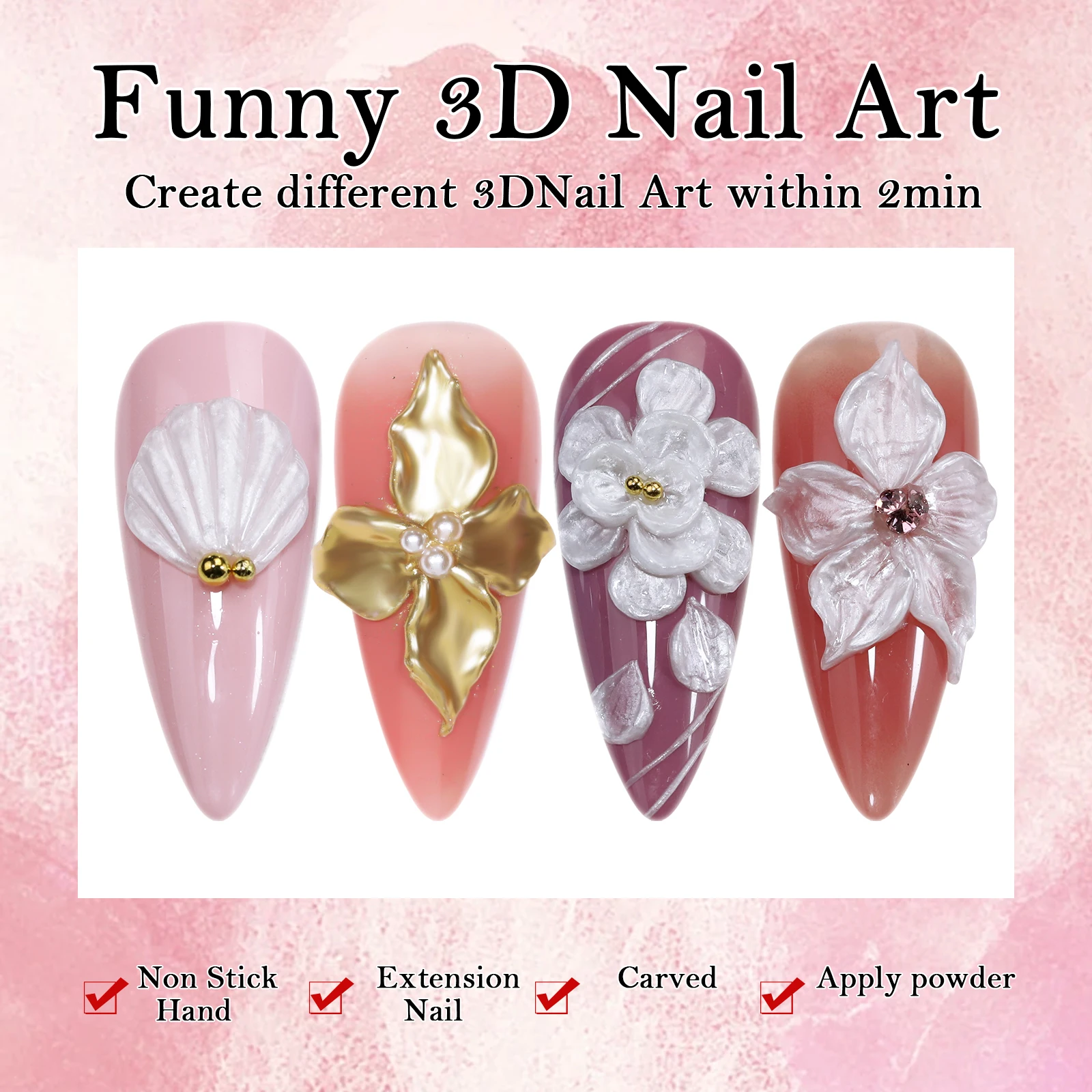 5 ml weißer, antihaftbeschichteter, handgeschnitzter Gel-Nagellack für 3D-Shaping Nail Art Solid Pearl Satin Gloss Gel für Nageldesign-Dekoration – Detail 5