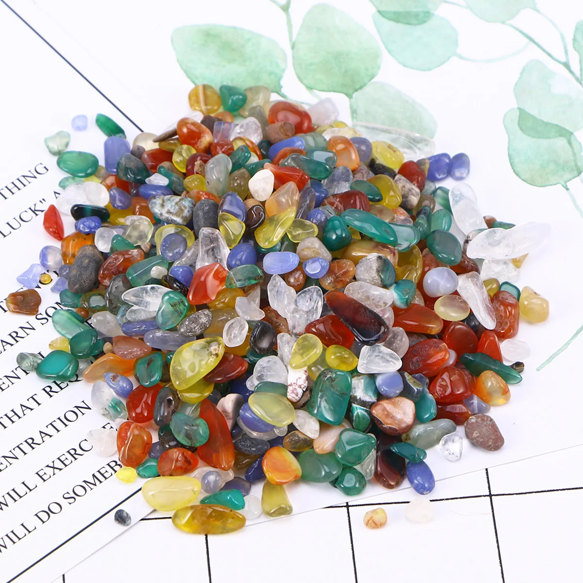 2 حزم أحجار الكريستال الطبيعية هبط رقائق غير النظامية شكل ديكور المنزل حوض السمك خزان الأسماك زهرية النباتات العصارة الملونة العقيق #6