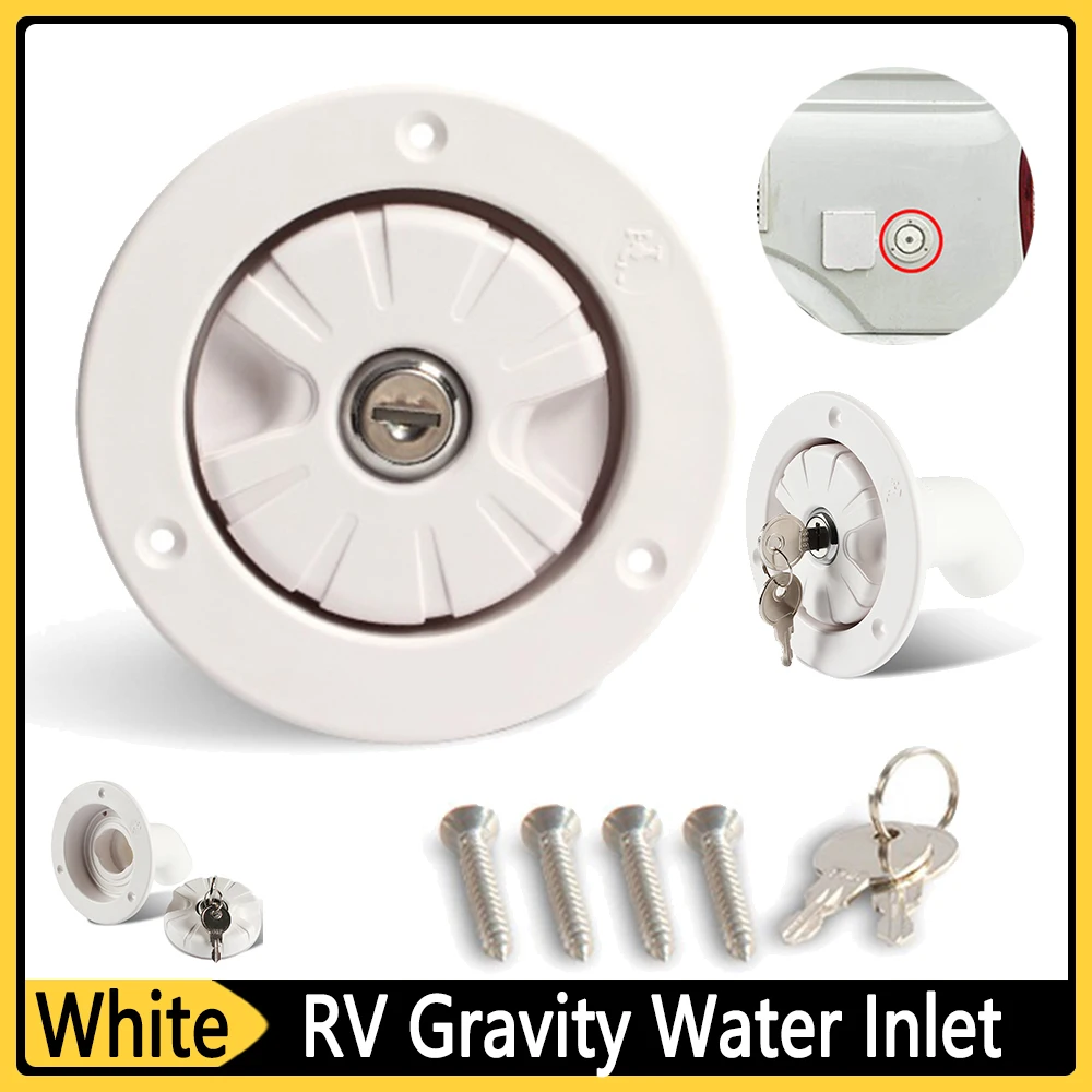 

Аксессуары для автофургона, гравитационные крышки резервуара для Пресноводной заливки люка, входной фильтр, блокируемые крышки резервуара прицепа, наполнители для автофургона, шейка, белого цвета