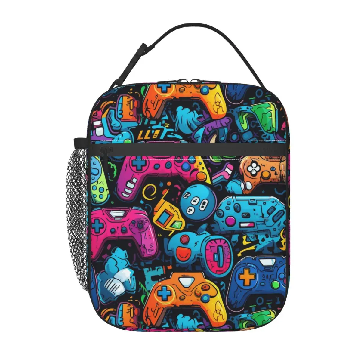 

Custom Game Gamepad Resuable Lunch Boxes for Women Waterproof Funny Games Thermal Cooler Food Insulated Lunch Bag Office Work