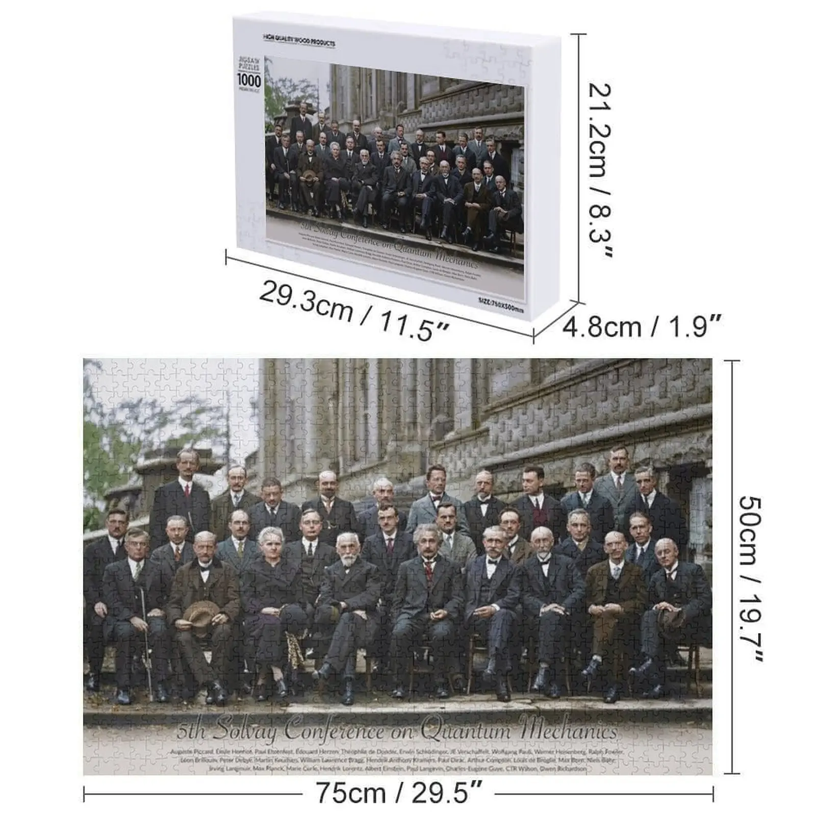 С именами - 5-я конференция Solvay на квантовой механике, 1927 год, головоломки, рождественские игрушки, новые игрушки для детей, 2022 г., головоломка