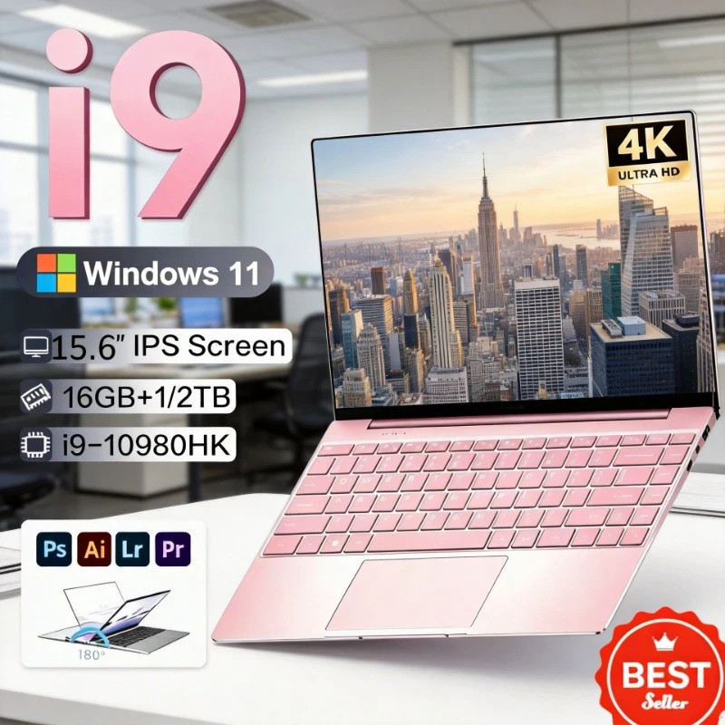 Nuevo portátil de 15.6 pulgadas Intel Core i9-10980HK Windows 11 Pro 32GB DDR4 M.2 1TB SSD Ultrabook con desbloqueo por huella dactilar WIFI 5 BT