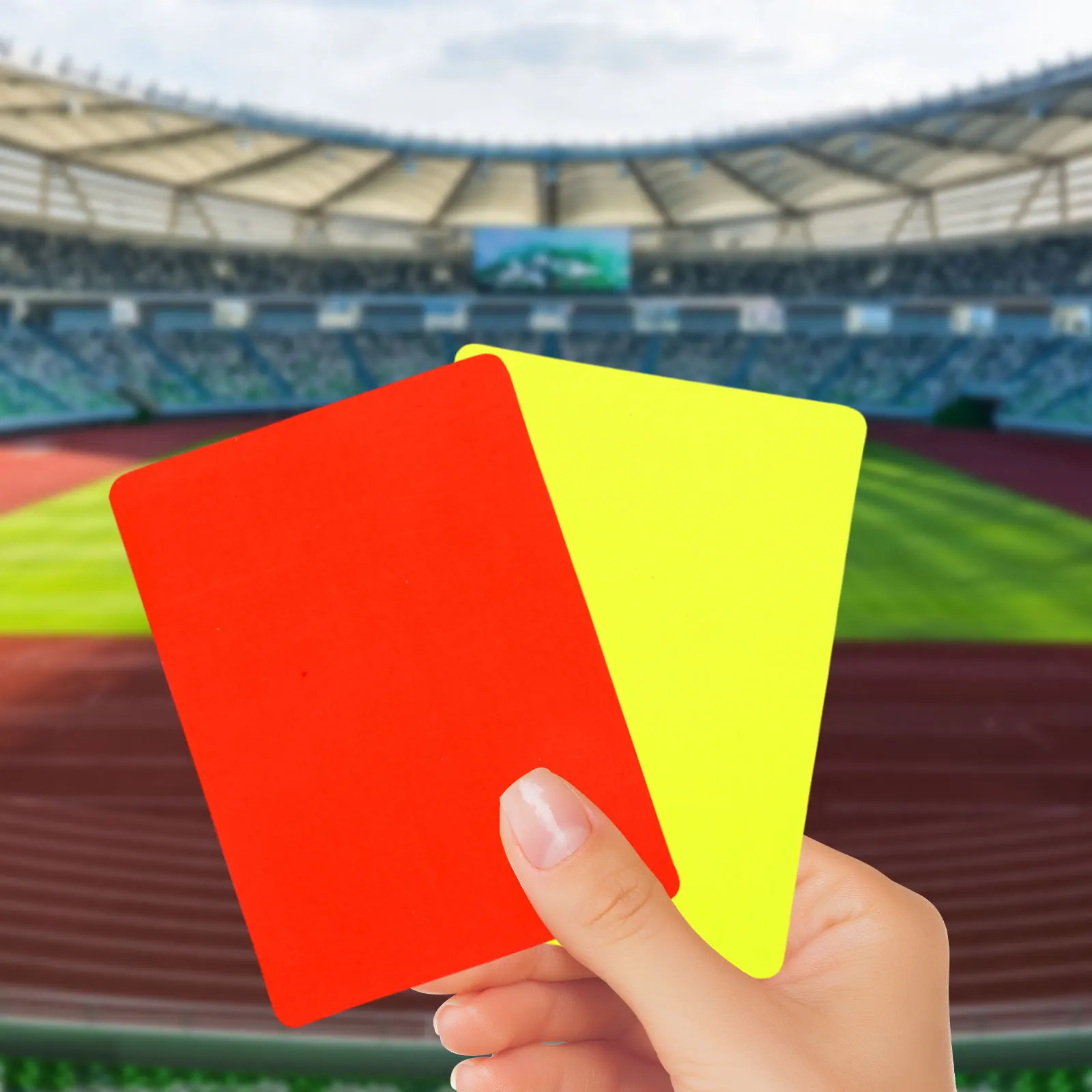 Ensemble de cartes d'arbitre de football, rouge et jaune, fournitures d'arbitre de football, carnet de portefeuille, outil d'arbitre de jeu professionnel