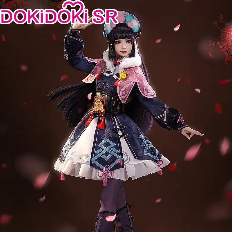 IN STOCK Yun Jin Cosplay Costume Game Genshin Impact DokiDoki-SR Yunjin Chinese Opera Outfit Yun Jin Lolita Dress Christmas