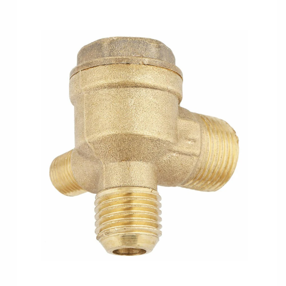 

Male Thread Check Valve 3 Port Air Compressor Brass Direct Compressor Fitting Connector Gold Working Household