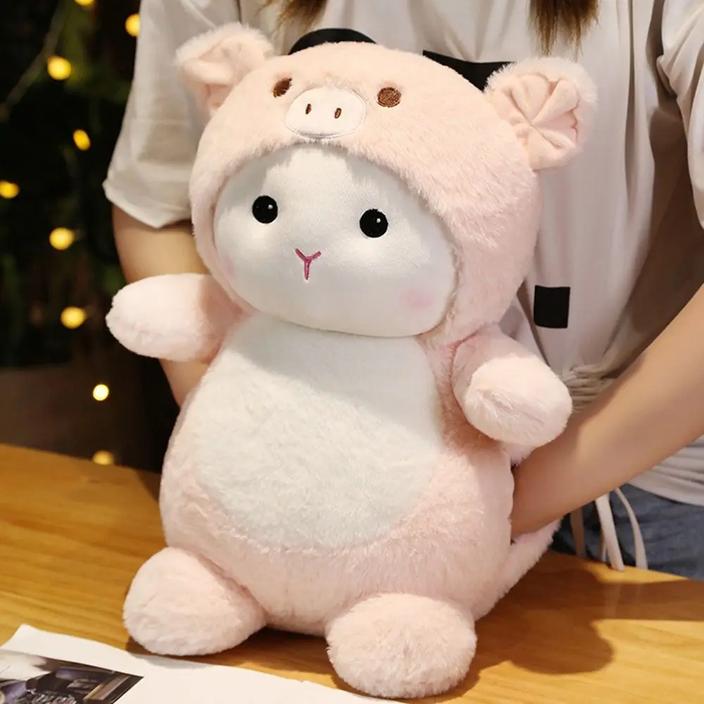 Funny Gifts Plush Winter Hand Warmer with Pocket Cartoon Plush Toys Kawaii Soft Animal Pig Rabbit