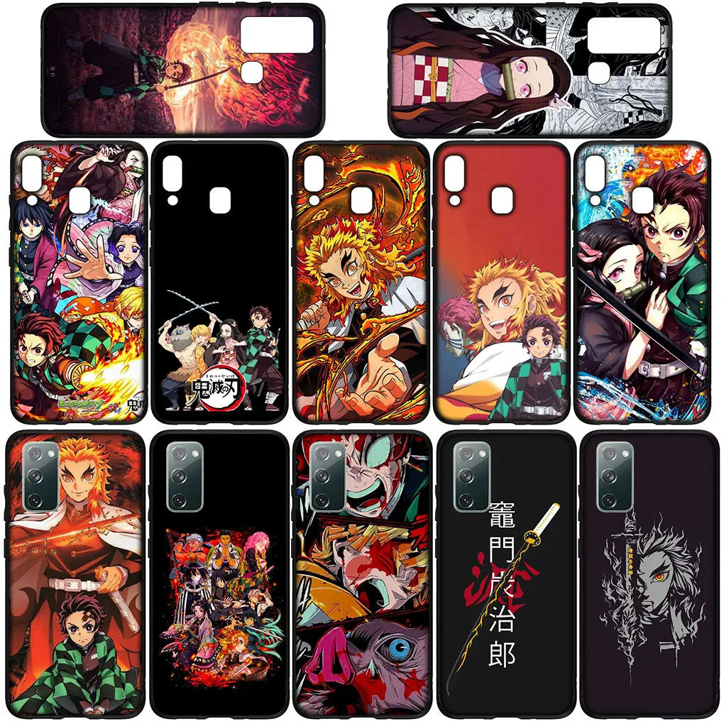 Rengoku Kyoujurou Demon Slayer Tanjirou Nezuko Case for Samsung Galaxy S24 S23 Fe Ultra Plus A55 A35 A24 A25 A15 A05 M55 M15