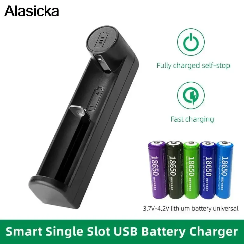 

18650 battery charger Smart charging 1 slot 3.7V 26650 18350 32650 21700 26700 26500 Li-ion Rechargeable Battery charger