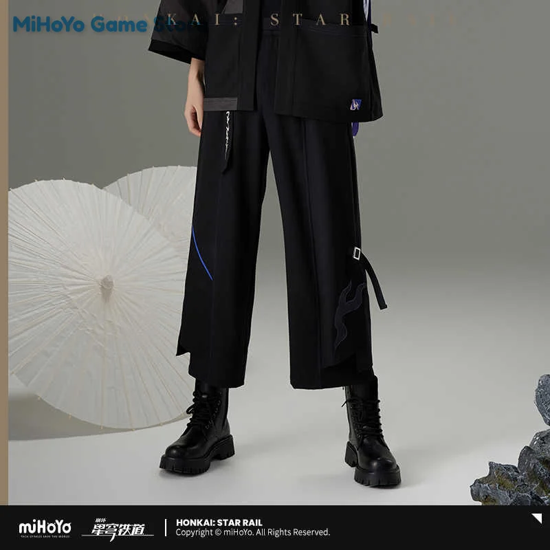 [Genuine] Acheron Pants MiHoYo Original Honkai Star Rail Acheron Theme Impression Series Wide Leg Pants Doujin Cosplay Skirt