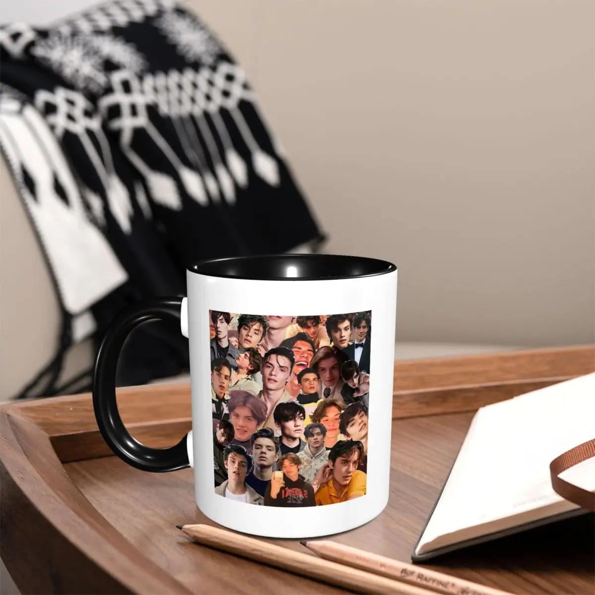 Louis Partridge Photo Collage Mug Funny Ceramic Coffee Cups Tea Mugs Milk Cup Drinkware Gift for Friends