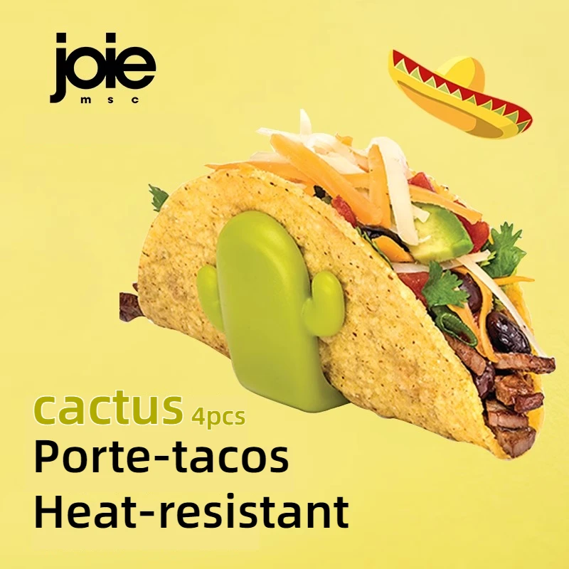 Joie-Soporte de plástico para tacos, estante libre de BPA para tortillas, tortitas, forma de Cactus, materiales sanitarios, herramientas de cocina