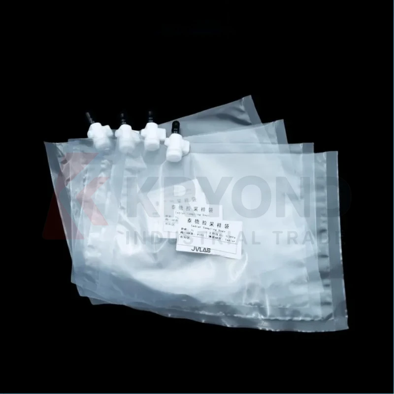 Tedlar PVF Gas Sampling Bags with PTFE Valve for Solid VOCs Residual Detection | 0.5L-10L Capacity (20-Pack)