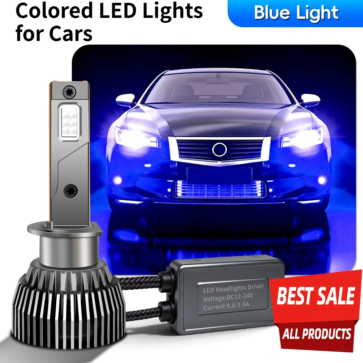 Ultra-Bright Car Bulbs: H11 H4 Blue Light, PSX26W Dual Copper Tubes 65W  9006 Car LED Lights, Fog Lights: H3, H7, H8, H9, PSX24W
