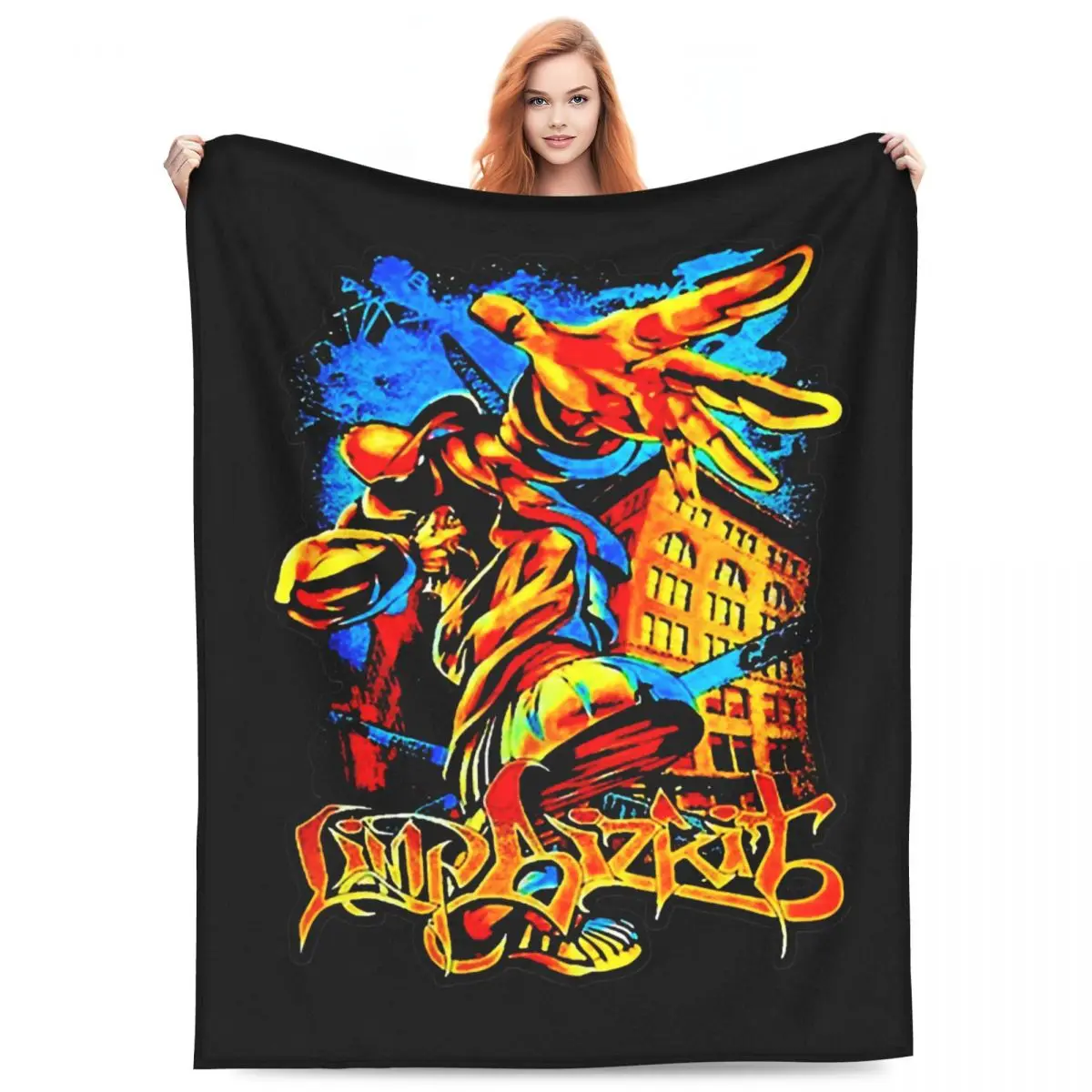 Limp Bizkit Rap Rock Blanket Fleece Print Portable Lightweight Thin Throw Blankets for Bedding Couch Bedspreads