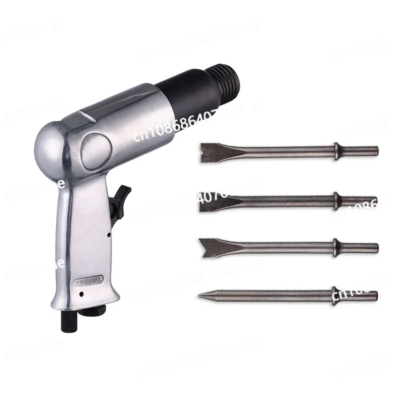 9190 190mm Professional Handheld Pistol Gas Shovels Air Hammer Small Rust Remover Pneumatic Tools with 4 Chisels Chisel