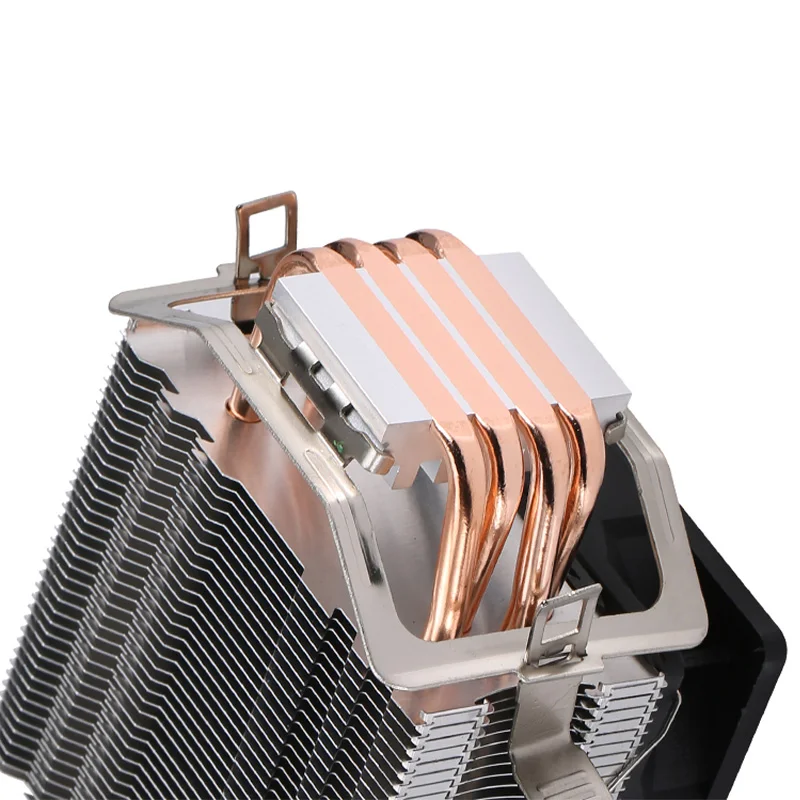 QiuzAim PC Cooler CPU Fan Compatible LGA2011-3 2066 x99 E5 115X 1200 1700 AM4 AM5 Processor Air-cooled 4 Heat Pipe Radiator 90mm