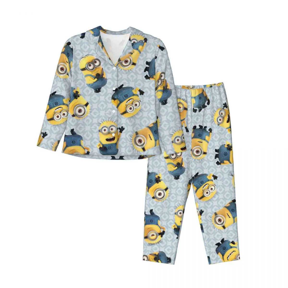 

Minions Women's Pajamas Sets Woman 2 Pieces Pajamas Female Couples Loungewear Suit Home Clothes