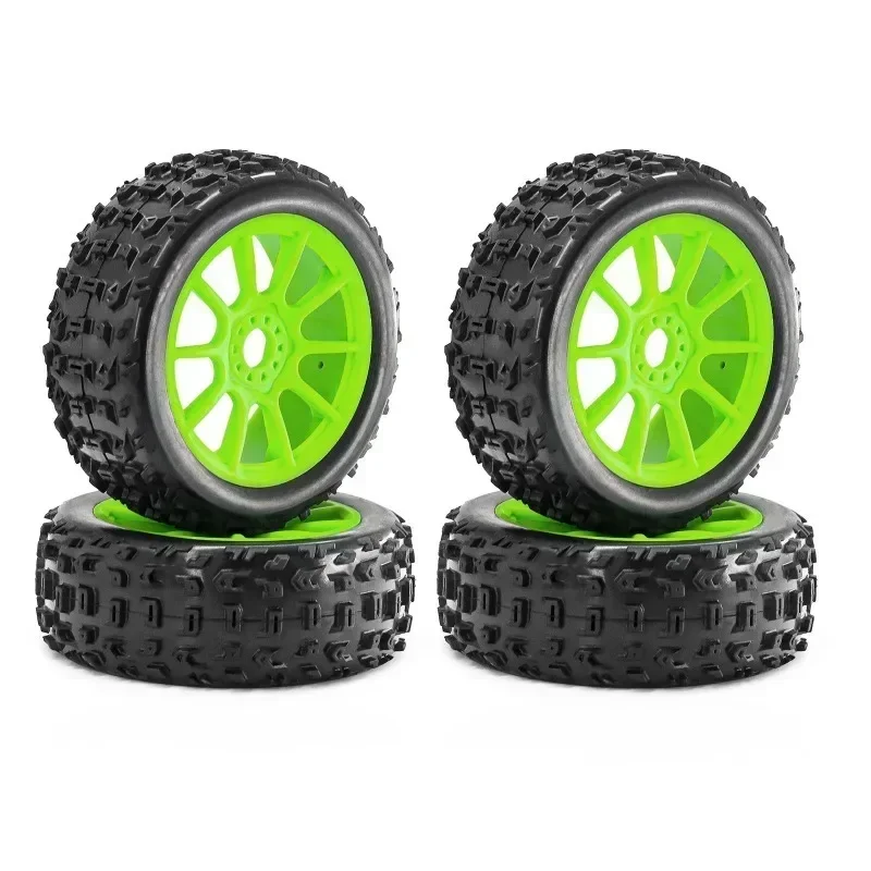 4 Stück 118mm 1/8 RC Offroad-Buggy-Reifen mit 17mm Sechskant für ARRMA Typhon Talion Trxs Kyosho HPI WR8 HSP RC-Auto