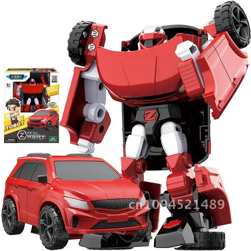 Nuevo Mini coche de transformación de Tobot para Robot, juguetes, motor coreano, avión, hermanos, coche, dibujos animados de Anime, juguetes de de deformación de fuego, Tobot