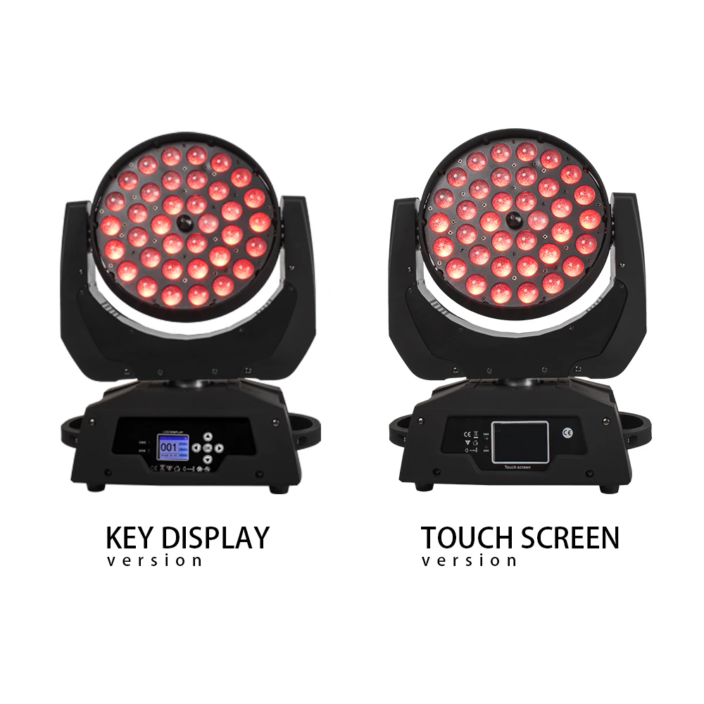 Imagem -02 - Shehds-led Wash Zoom Moving Head Light Touch Screen Tela Chave 36x18w Fit para dj Disco Igreja Teatro Festa de Aniversário Pcs