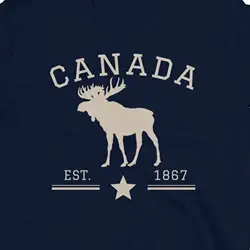 Canada T shirt Moose Vintage Athletic College Style Canadian Souvenir from Toronto Vancouver Montreal