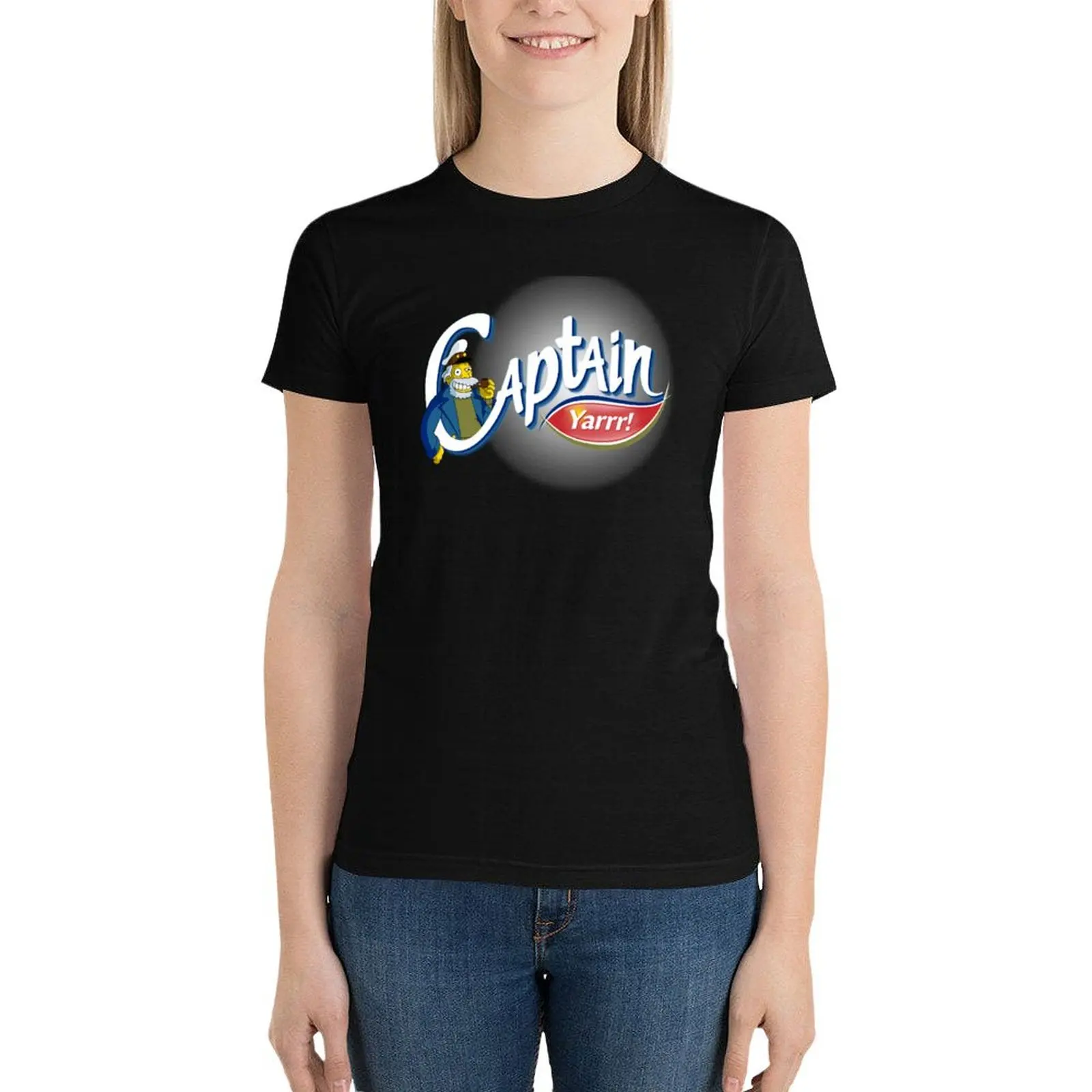

Captain Yarrr T-Shirt Short sleeve tee summer top kawaii clothes summer clothes for Women