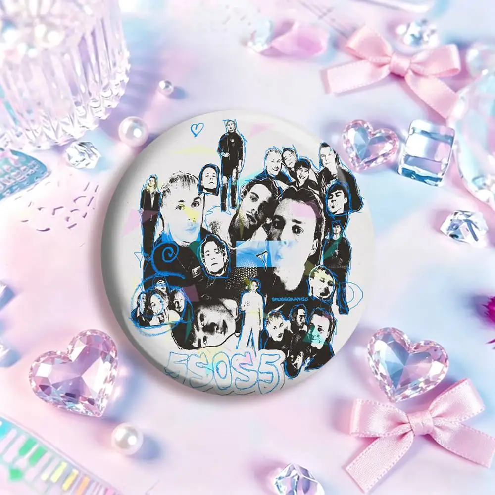 5 S-Seconds of Summers 5-SOS  Icon Badge Handmade Tinplate Brooch for Chest Ornament Gifts Easter decorations
