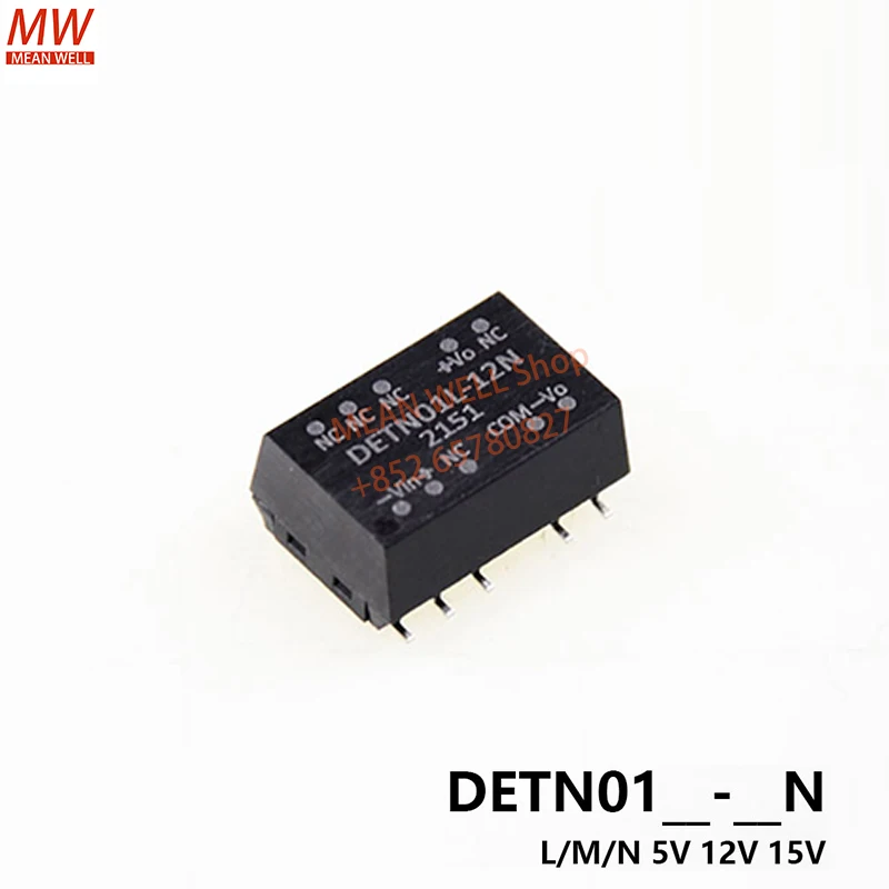 MEAN WELL Switching Power Module 1W SMD Package DC-DC Unregulated Converter DETN01M-05N DETN01L-12N