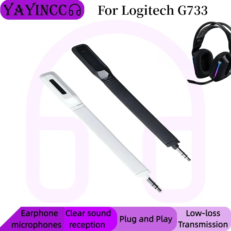 

YAYINCC Replacement Professional Clear Noise Reduction Mic for Logitech G733 Wireless Headset Detachable microphone rod