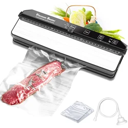 Vacuum Sealer Food Sealing Machine Dry and Moist Food Sealer Automatic Air Sealing System for Food Savers with 15pcs Seal Bags