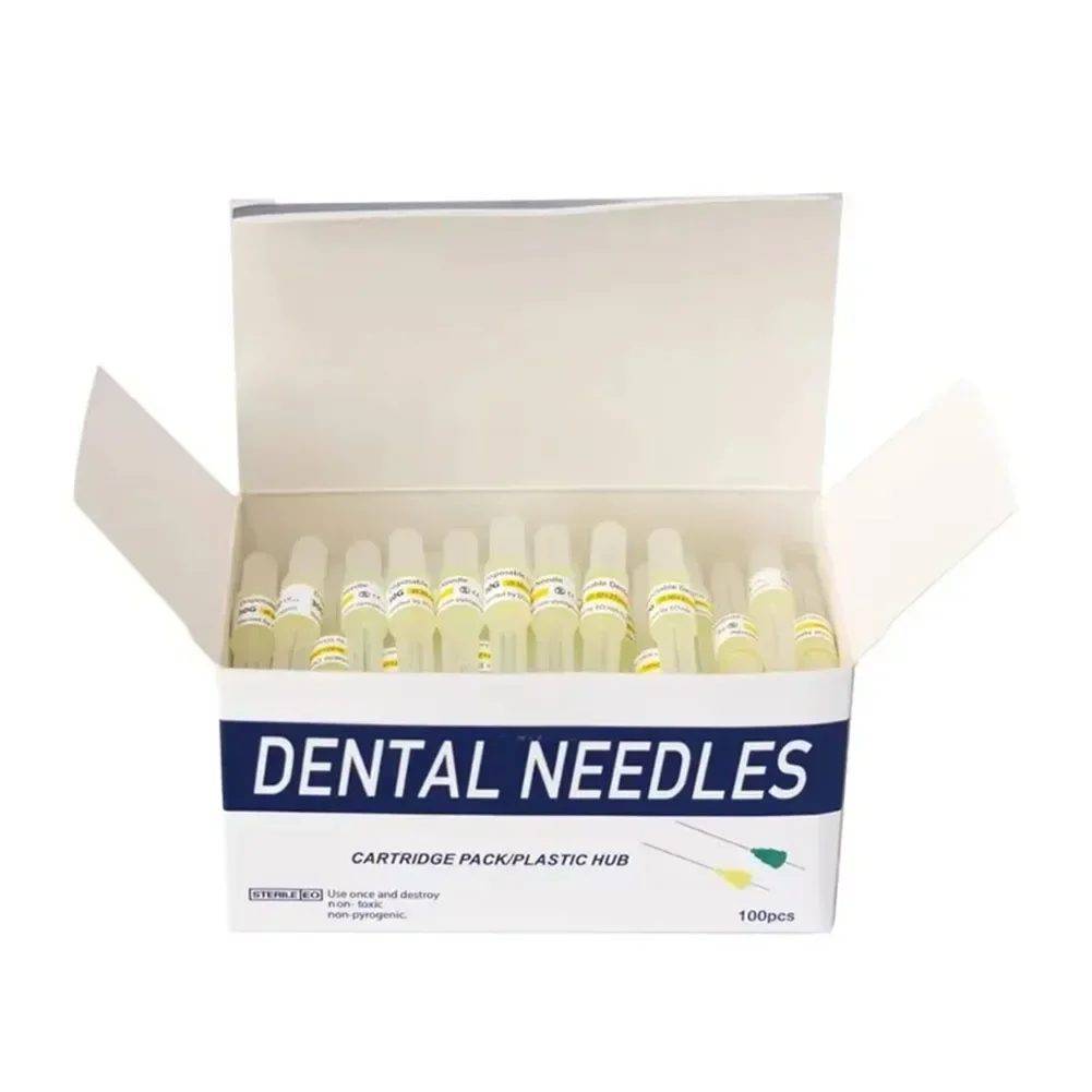 100Pcs Disposable Dental Anaesthesia Needle Tips 27G 30G Steriled Oral Tooth Root Canal Endo Irrigation Syringe Cartridge Tips