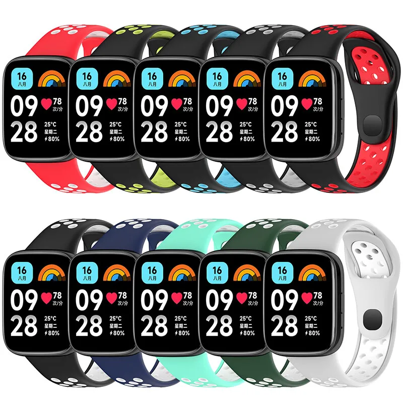 Watch Strap For Redmi Watch 3 Active,Adjustable Silicone Watchband For Redmi Watch3 Active Replacement Bracelet Accessory Correa