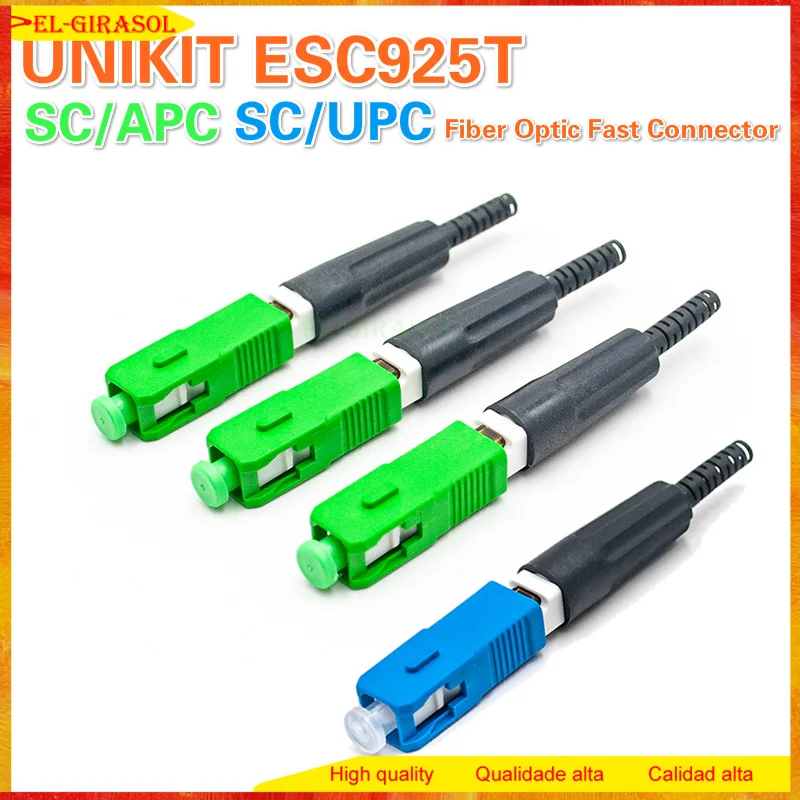 Conector Rápido de Fibra Óptica Unikit Novo Modelo Esc925t sc Apc sc Upc 46x9x8 mm