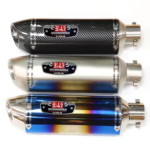 Universal Motorcycle Exhaust Yoshimura Muffler Pipe With DB Killer For Honda ZX6R ZX10 Z900 1000 CBR1000 650 Z750 800 900 1000