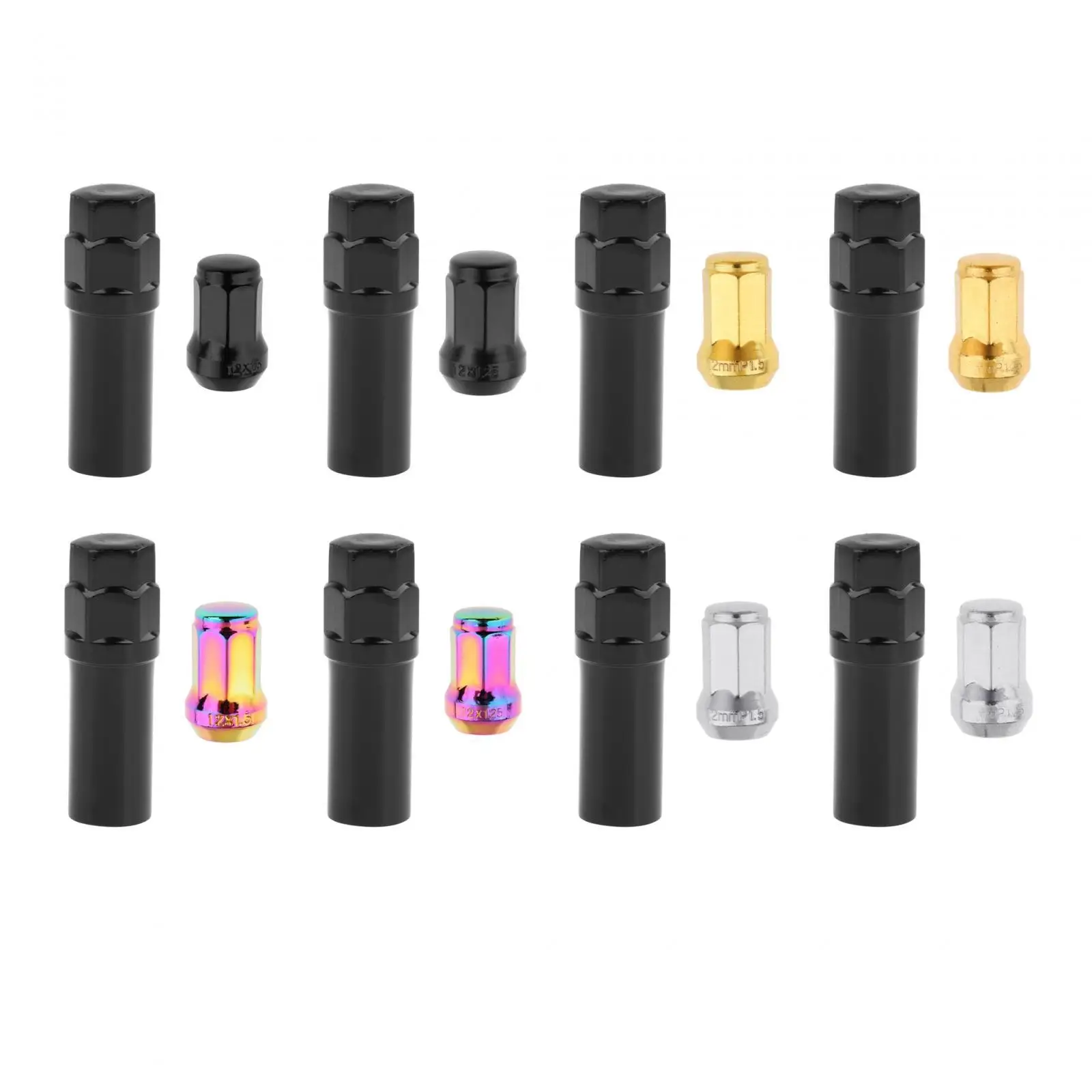 Wheel Lug Nuts Replacement Set M12 Cold Forged Carbon Steel Socket Key for Automotive Tire Maintenance Wheel Lug Nuts Replacement Set M12 Cold Forged Carbon Steel Socket Key for Automotive Tire Maintenance