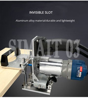 Woodworking Slotting Locator Compact Router Trimming Machine 2 in 1 Invisible Fastener Punch Bracket for Wardrobe Cupboard Pane