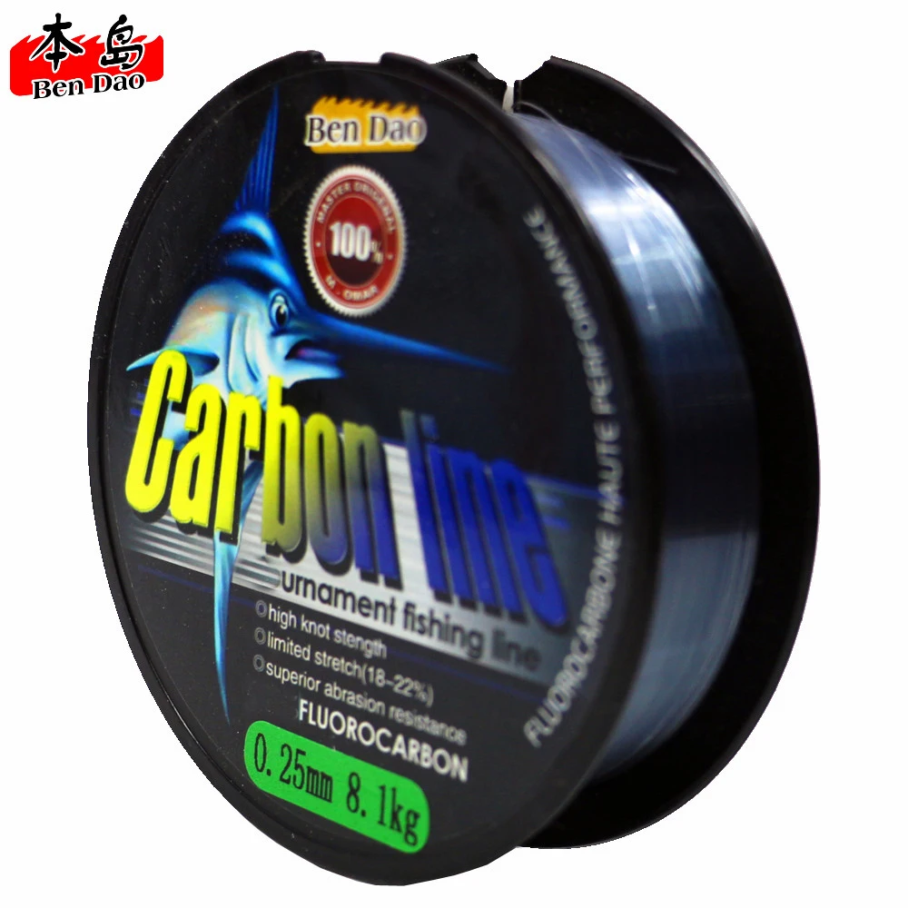 Fishing Line 100M Carbon Fiber Leader Line Super Strong Monofilament line Japanese Material Sinking Carp Fishing Line