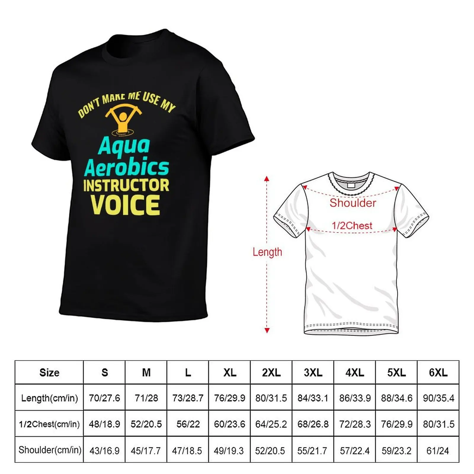 Water Aerobics Instructor Aquatic fitness Trainer T-Shirt man t shirts for men casual T-Shirt