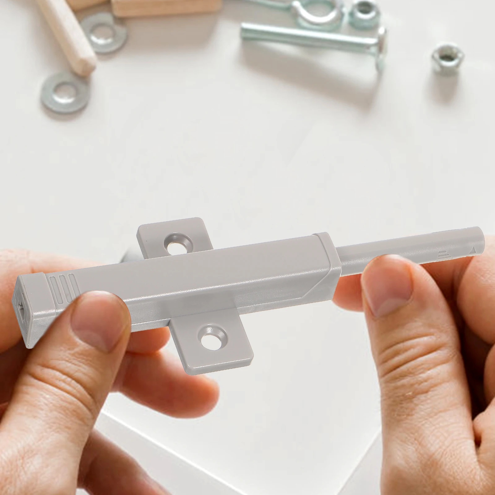 

2 Sets Heavy Duty Push to Open Door Latch Cabinet Closures High Elasticity Concealed Press Type Wardrobe Kitchen Drawers Storage
