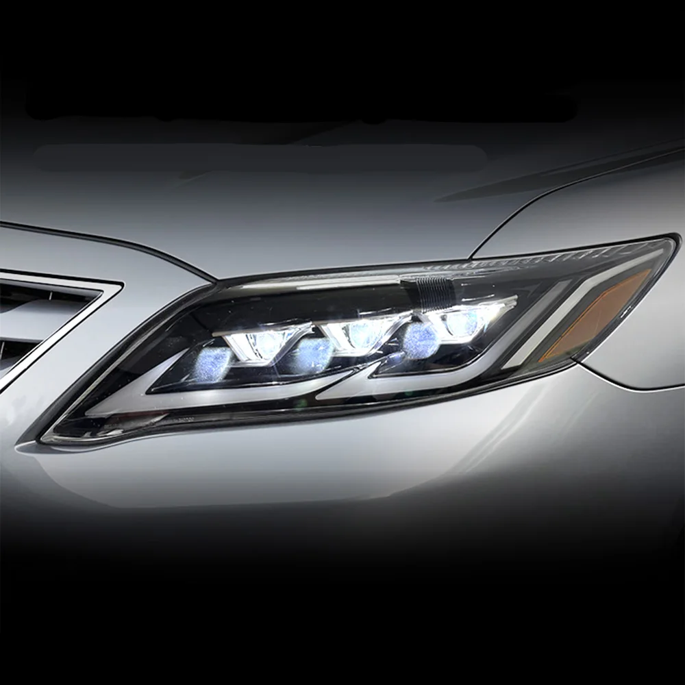 

Автомобильные передние фонари для Toyota Camry, американская версия 2009-2011, светодиодные автомобильные фары в сборе, обновленная динамическая 3 линзы проектора, аксессуары