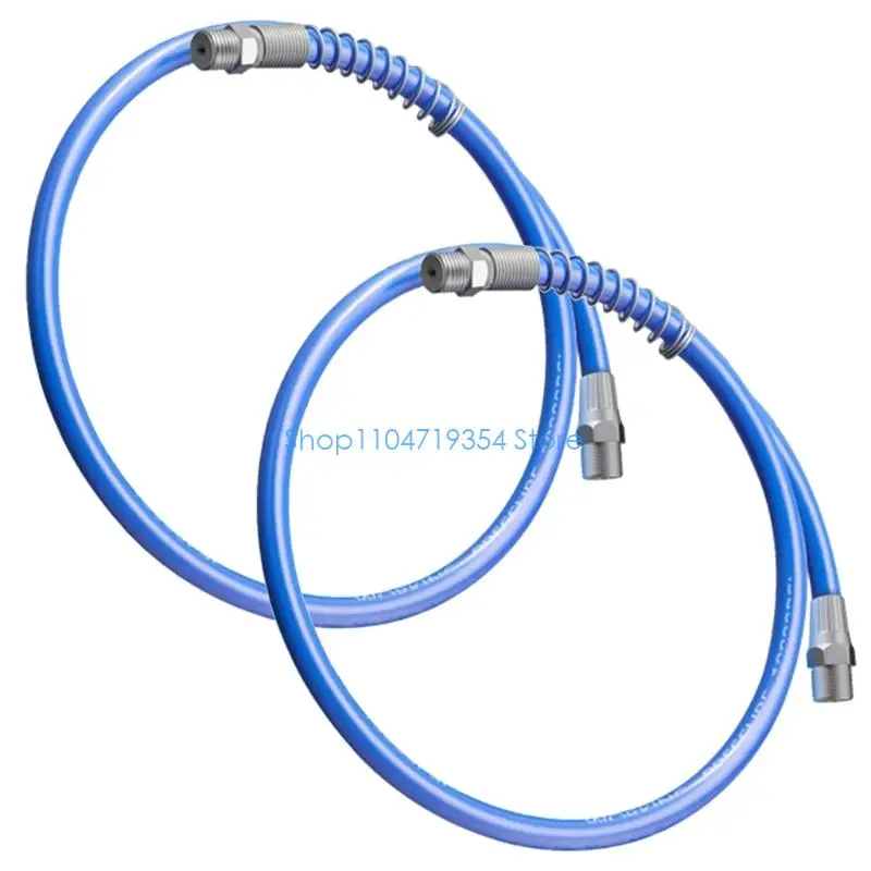 0XLD Pack of 2 Reinforced Grease Hose 10000PSI Flexible Coupler Leak Proof Threads Compatibles With Air Powered Grease Guns