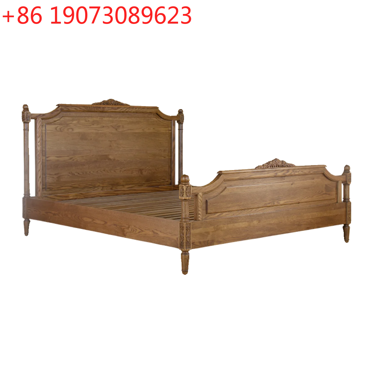 

Французская кровать из цельного дерева, американская деревенская главная спальня, свадебная кровать с сенсорным светом, односпальная двуспальная кровать принцессы в стиле ретро