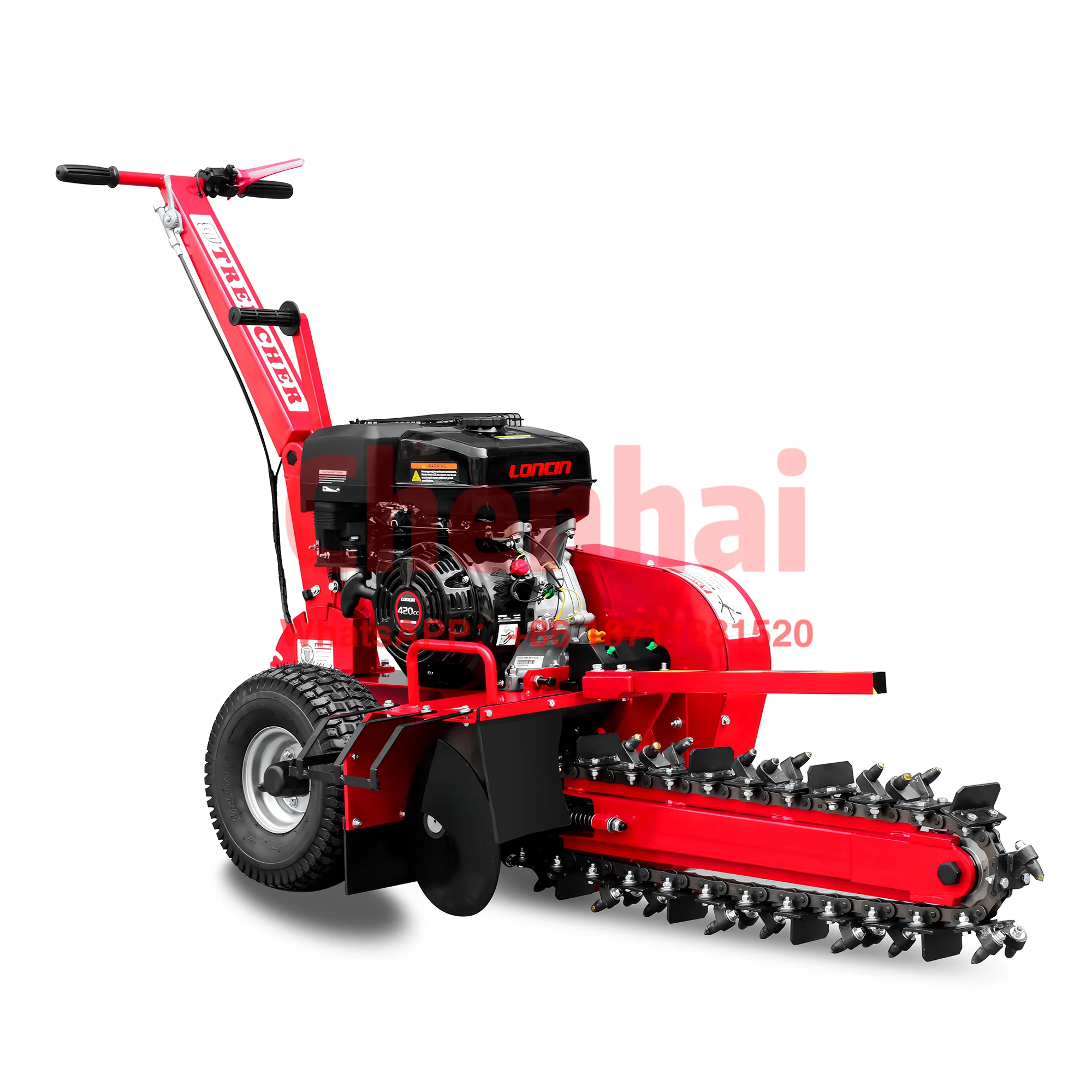 

TUV CE Certificate K-maxpower 15HP Trenching Machine Max Depth 600mm EPA Gasoline Powered Dorite Mini Farm Chain Trencher