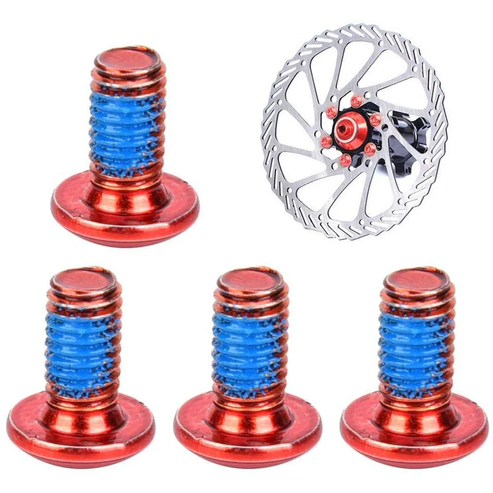 

12Pcs Durable Titanium Steel Bicycle Brake Screws Disc Rotor Fixing Screws Rustproof Corrosion Resistant for Road Hybrid