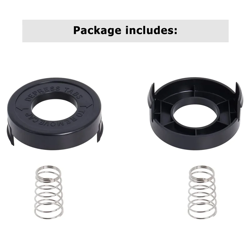 PA-4PCS 682378-02 Spool Cover Cap with Spring Compatible with Black + GLC12 GL250 GL310 GL360 Strimmer