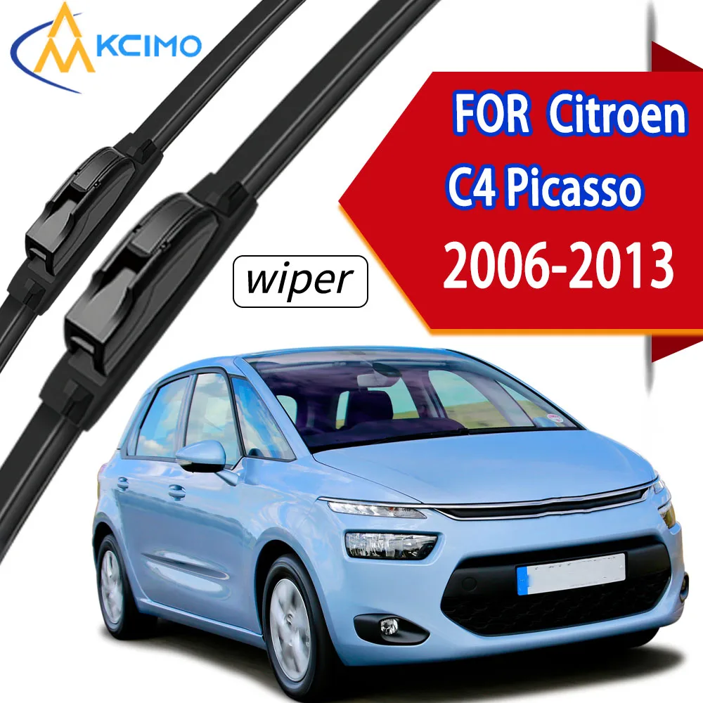 

Premium Front Windscreen Wiper Blades, Durable Rubber OEM Replacement for Citroen C4 Picasso 2006-2013