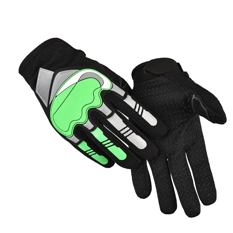 Fashionable New Style Men's Cycling Protective and Anti Slip Full Finger Gloves Reflective and Handsome Motorcycle Sports Gloves