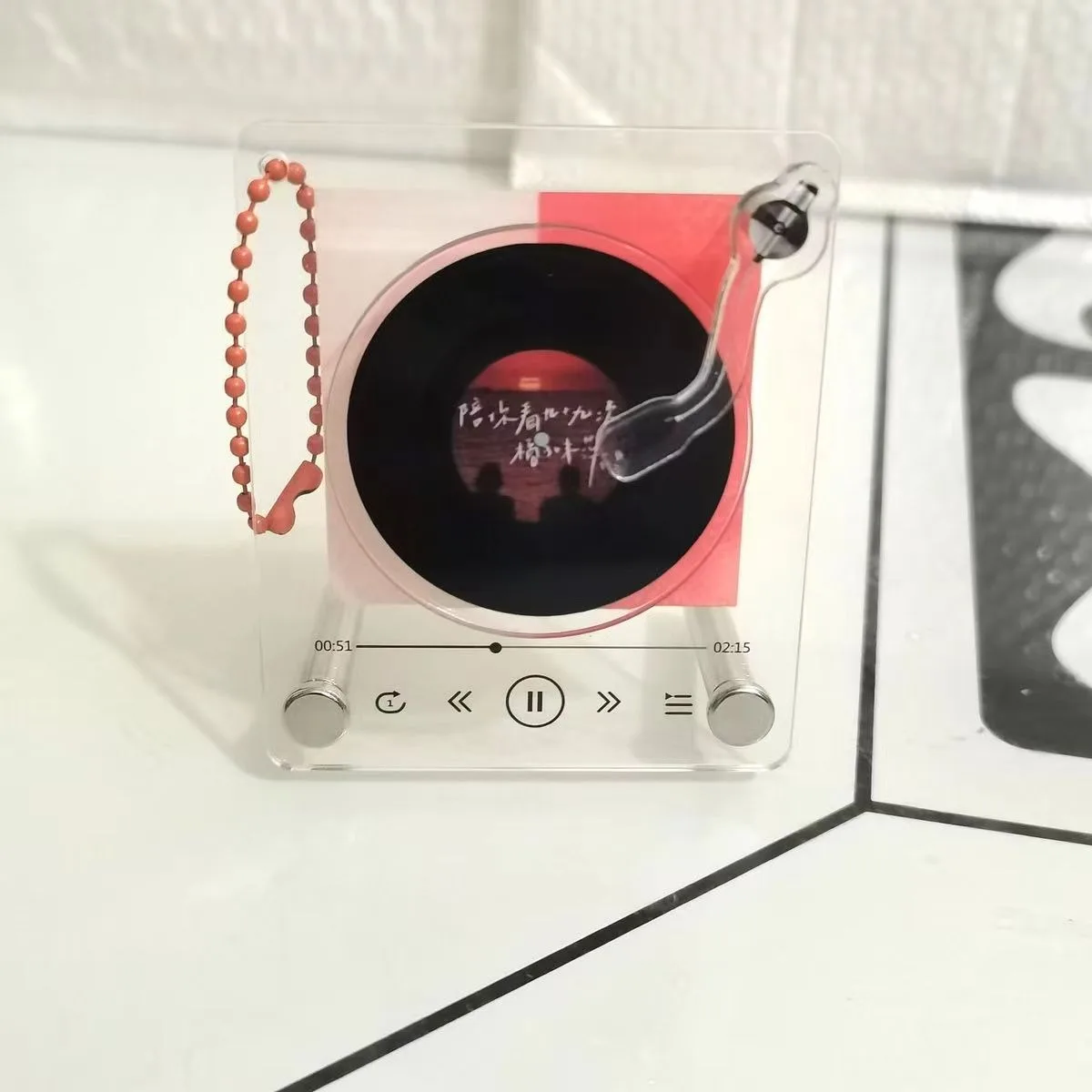 DIY Custom NFC Mini Signage Vinyl Record Acrylic Display - Free Design  Rotating CD Art Collectible